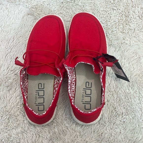 Hey Dude Shoes - Hey dude Wendy red shoe women’s size 11 NWT